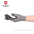 Guantes de nitrilo liso de poliéster anti aceite hespax